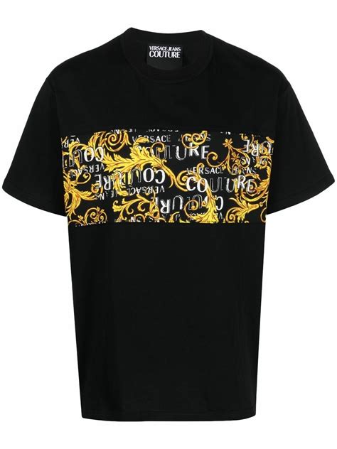 versace jeans couture logo t shirt black|southampton versace jeans couture store.